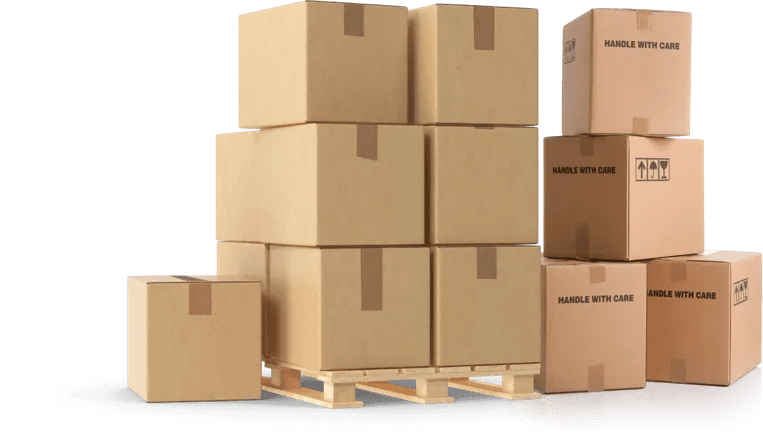 Stack of shipping boxes