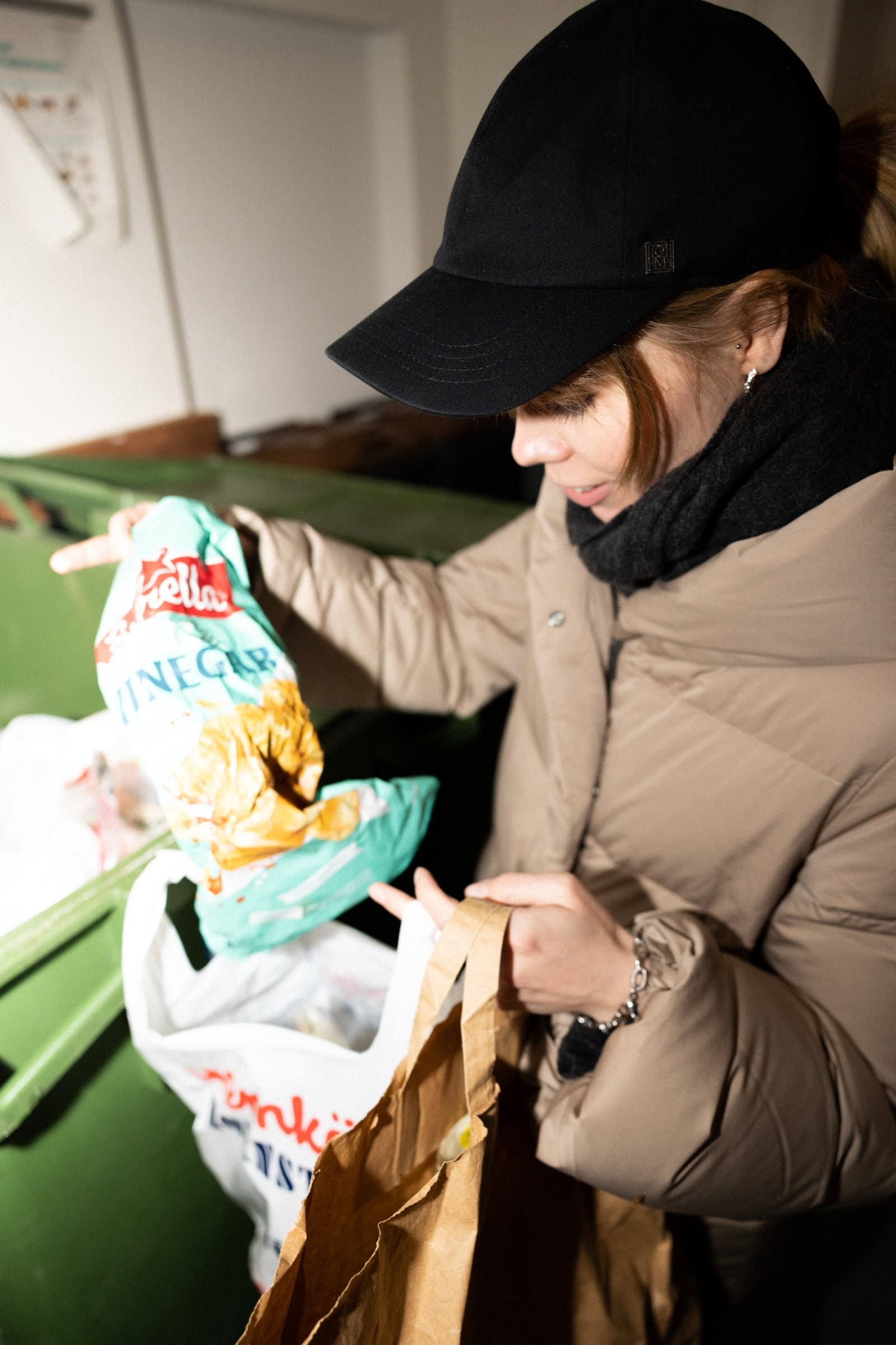 Person scanning a product package with the Bower app