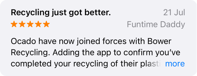 Review from users of the Bower app.
